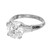 3.00 Carat Round Baguette Lab Grown Diamond Platinum Three Stone Engagement Ring