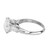 3.00 Carat Round Baguette Lab Grown Diamond Platinum Three Stone Engagement Ring