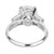 3.00 Carat Round Baguette Lab Grown Diamond Platinum Three Stone Engagement Ring