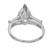 1.86 Carat Pear Baguette Diamond Platinum Three Stone Engagement Ring