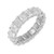6.19 Carat Lab Grown Emerald Cut Diamond 14k White Gold Eternity Band Ring