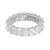 6.19 Carat Lab Grown Emerald Cut Diamond 14k White Gold Eternity Band Ring