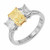 1.07 Lab Grown Radiant Cut Emerald cuty Diamond Platinum 18k Yellow Gold Engagement Ring