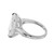 8.08 Carat Lab Grown Emerald Cut Baguette Diamond 14k White Gold Engagement Ring