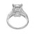 8.08 Carat Lab Grown Emerald Cut Baguette Diamond 14k White Gold Engagement Ring