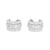2.33 Carat Lab Grown Round Emerald Cut Diamond 14k White Gold Hoop Earrings