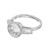 2.52 Carat Lab Grown Round Baguette Diamond Plaintum Three Stone Ring