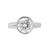 2.52 Carat Lab Grown Round Baguette Diamond Plaintum Three Stone Ring