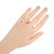 2.52 Carat Lab Grown Round Baguette Diamond Plaintum Three Stone Ring