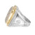 David Yurman 1.00 Carat Pave Diamond Gold Silver Albion Cocktail Ring