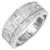 2.50 Carat Baguette Diamond Cluster 14k White Gold Band Ring