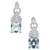8.66 Carat Aqua Diamond Mid-Century Platinum Dangle Earrings