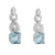 8.66 Carat Aqua Diamond Mid-Century Platinum Dangle Earrings
