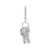 1.18 Carat Diamond White Gold Pave Keys Pendant