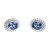 Peter Suchy GIA Certified 2.27 Carat Oval Sapphire Diamond White Gold Earrings