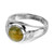 GIA 3.33 Carat Cabochon Chrysoberyl Cats Eye Diamond Men's Platinum Ring