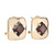 5.00 Carat Square Garnet 18k Yellow Clip Post Gold Earrings