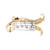 .50 Carat Round Diamond Musical Scale Yellow Gold Platinum Brooch