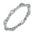 4.75 Carat Oval Aquamarine Diamond 18k White Gold Bracelet