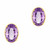 20.00 Carat Oval Amethyst 14k Yellow Gold Earrings