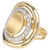 .40 Carat Round Diamond 18k Yellow White Gold Halo Cocktail Ring