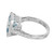 4.39 Carat Square Aquamarine Diamond Halo 18k White Gold Ring