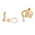 Angela Cummings 18k Yellow Gold Textured Knot Lever Back Clip Post Earrings