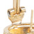 18k Yellow Gold Ribbed Button Clip Post Lever Back Earrings