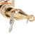 18k Tri Color Gold Layered Spiral Design Dangle Clip Post Earrings