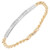 1.80 Carat Round Diamond Two Tone 14k Yellow White Gold Rope Bracelet