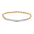 1.80 Carat Round Diamond Two Tone 14k Yellow White Gold Rope Bracelet