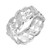 White Diamond Open Work Platinum Band Ring