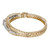 .86 Carat Diamond Pierced Engraved Gold Hinged Bangle Bracelet