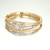 .86 Carat Diamond Pierced Engraved Gold Hinged Bangle Bracelet