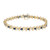 2.55 Carat Round Sapphire Diamond Yellow Gold S Link Bracelet