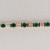 Gem Green Brazilian Emerald 4.40ct 14k Gold 1.80ct Baguette Diamond Bracelet