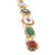  Carnelian Jade Opal Citrine Tiger Eye Porcelain Gold 7 Section Bracelet