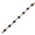 Vintage Retro Deco1940 English 9K Pink Gold 7 Stone Amethyst 16.80CT Bracelet