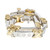 Diamond Two-Tone Gold ''X'' Bracelet