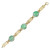 Art Deco Genuine Jadeite Jade Green Gold Carved Link Bracelet