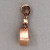 Vintage Pendant Precious Topaz 1.89ct 14k Pink Gold Triangle Enhancer