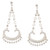 Estate 18k White Gold 84 Diamond Art Deco Flexible Dangle Earrings Signed Nz