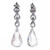 26.00 Carat Light Pink Briolette Quartz Diamond Dangle Earrings