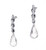 26.00 Carat Light Pink Briolette Quartz Diamond Dangle Earrings