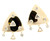 1.65 Carat Diamond Gold Triangular Post Clip Earrings