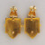 Victorian Granulated 14k Yellow White Gold Dangle Earrings