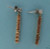 Estate 1950s 14k Yellow Gold Diamond Hinged Dangle Earrings White Gold Stud Top