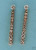 Estate 1950s 14k Yellow Gold Diamond Hinged Dangle Earrings White Gold Stud Top