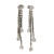 Peter Suchy Diamond Gold 3 Row Cable Chain Dangle Earrings