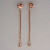 Vintage Diamond by the Yard Style Dangle Earrings .55ct 14k Pink Gold